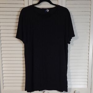 Divided Black Tunic Top